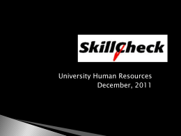Skill Check - Oakland University