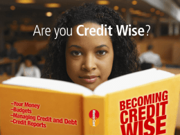 Are You Credit Wise? Presentation (PPT - 1.08MB)