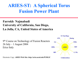 Overview of the ARIES Fusion Power Plant Studies