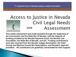 Nevada Civil Legal Needs Assessment