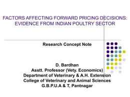 FACTORS AFFECTING FORWARD PRICING DECISIONS: …