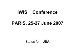 IWIS Conference PARIS, 25