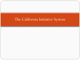 The California Initiative System