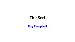 The Serf - English First Additional Language