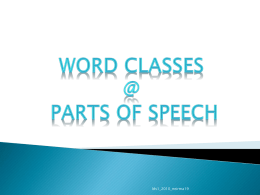 Word Classes - Amrien Maarop's Teaching World
