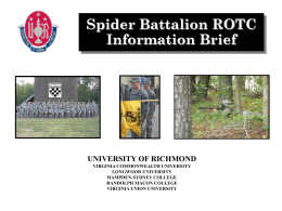 Spider Battalion ROTC Info Brief