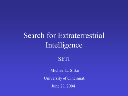 Search for Extraterrestrial Intelligence