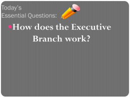 The Executive Branch - Laurens County School District