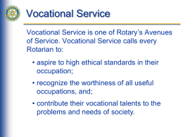 Vocational Service PowerPoint presentation