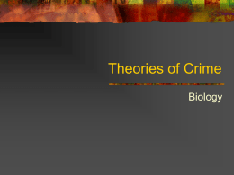 Theories of Crime - Clydebank High School