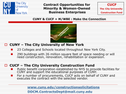Overview of the City University of New York (CUNY)