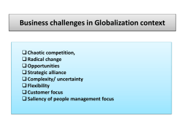 Business challenges in Globalization context