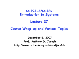 Lecture 1: Course Introduction and Overview