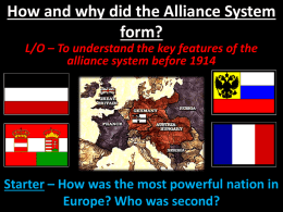 The Alliance System before 1900