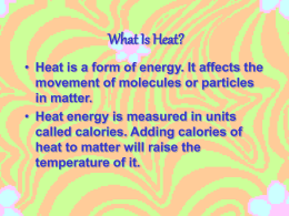 What Is Heat? - Pleasant Valley High School