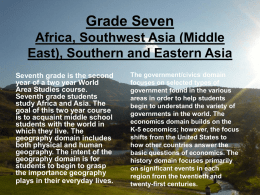 Grade Seven Africa, Southwest Asia (Middle East), Southern
