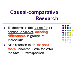 Causal-comparative Research