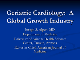 Geriatric Cardiology: An American Growth Industry