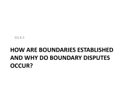 How are boundaries established and why do boundary