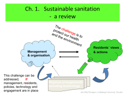 Ch. 1. Sustainable sanitation
