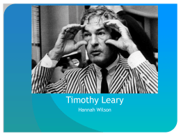 Timothy Leary - University of Wisconsin–Platteville