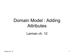 Domain Model : Adding Attributes
