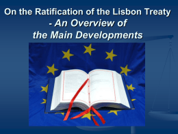 On the Ratification of the Lisbon Treaty