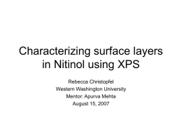 Understanding oxidation levels in Nitinol using XPS