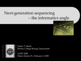 Next generation sequencing -