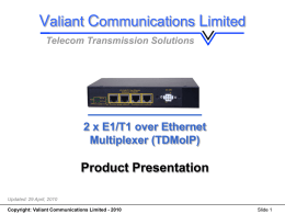 TDM over IP - 2 x E1 / T1 over Ethernet equipment