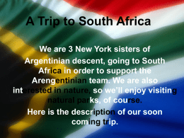 A Trip to South Africa