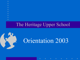 The Heritage Upper School