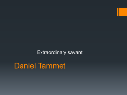 Daniel Tammet - Tallinn University
