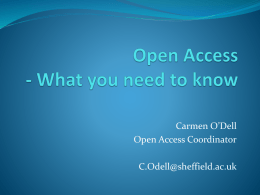 Open Access - White Rose DTC