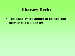 Literary Device - Butler Area School District