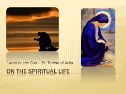 On the Spiritual Life – Part 1