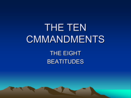 THE TEN CMMANDMENTS - Christian Brothers High School