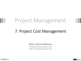Project Management - Romi Satria Wahono