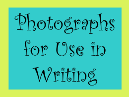 Photographs for Use in Writing