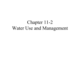 Chapter 11-2 Water Use and Management