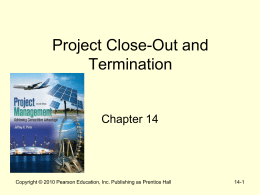 Project Close-Out and Termination