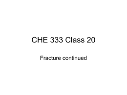 CHE 333 Class 20 - Chemical Engineering