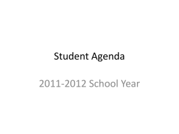 Student Agenda - Pickaway-Ross Career & Technology Center