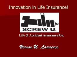 Innovation in Life Insurance!