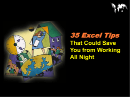 31 Excel Tips That Could Save You from Working All Night