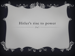 Hitler’s rise to power - Gertz