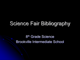 Science Fair Bibliography