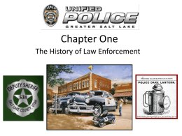 Chapter One - Alta High School Law Enforcement Class