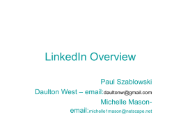 LinkedIn Overview - Career Prospectors