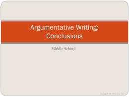 Argumentative Writing Writing Effective Introductions